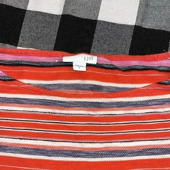 J. Jill Red Striped Sleeveless Tunic Top size small - Picture 8 of 8